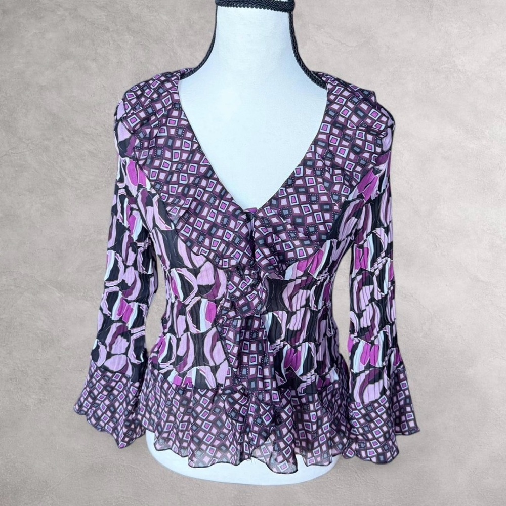 Sunny Leigh Purple Patterned Women's Top‎